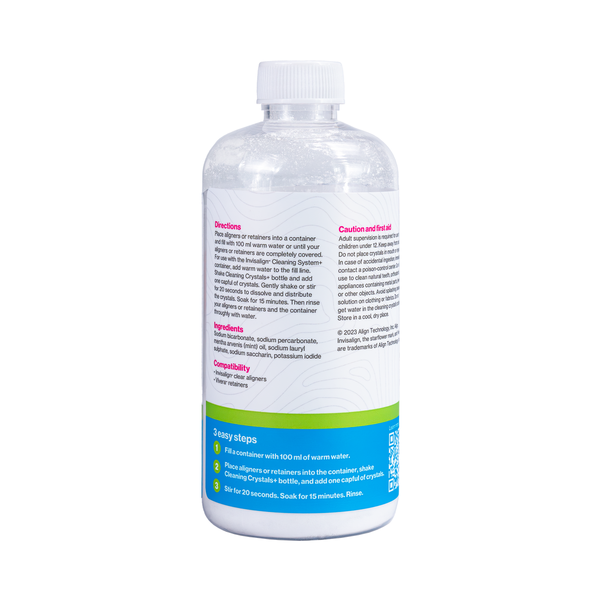 Back of 300g Cleaning Crystals+ Bottle