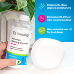 Benefits of Invisalign Cleaning Crystals+ with 300g bottle and cleaning tub